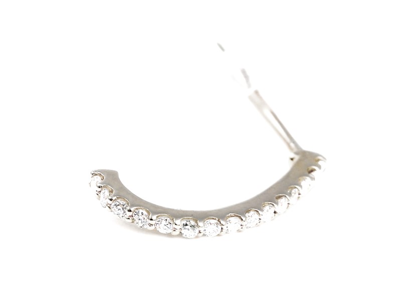 〈 甲府ジュエリー 〉PT900ダイヤモンド極細ラインピアス　E319DI-P