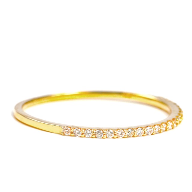 〈 甲府ジュエリー 〉K10YG ダイヤモンド0.08ＣＴ極細リングＲ4004DI-Y2