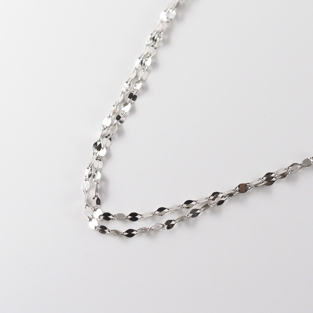 〈 甲府ジュエリー 〉Pt999/純プラチナ　2連ネックレス 【10398】