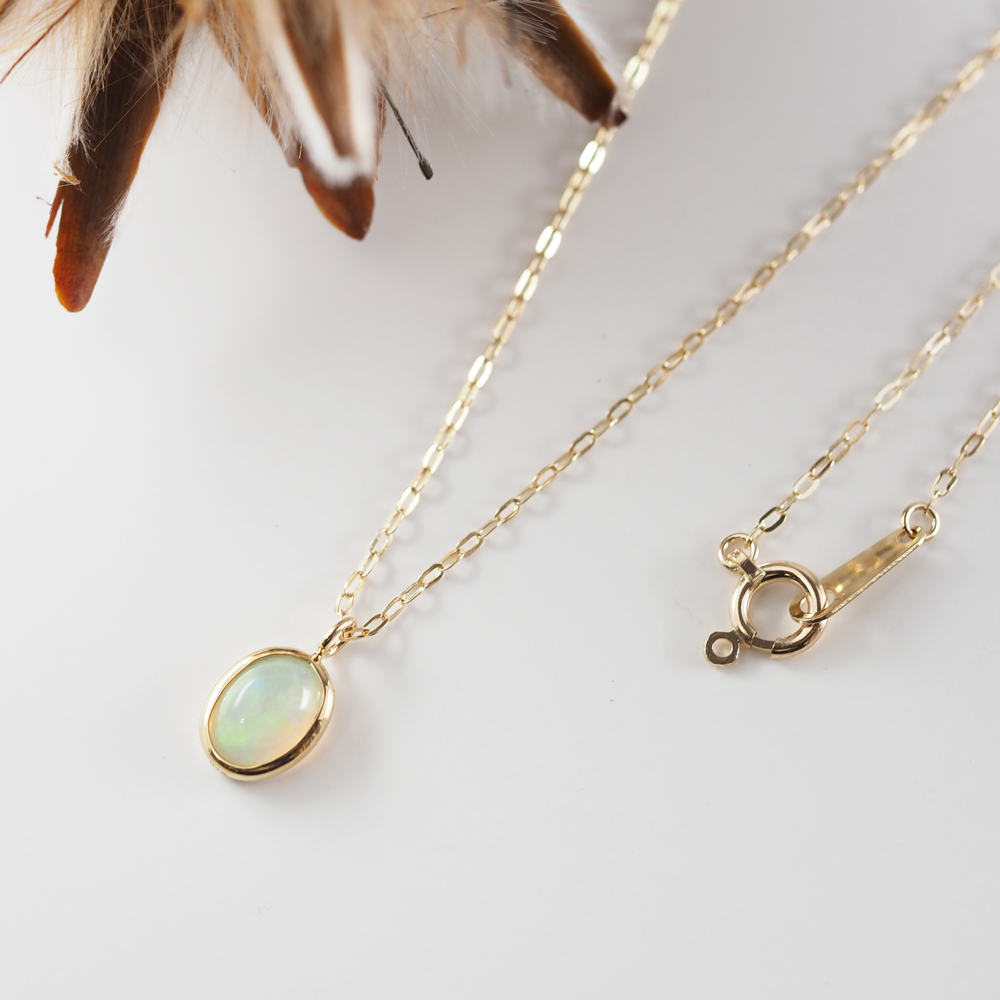 〈 甲府ジュエリー 〉K10 Aurora/オーロラ オパール ネックレス 10616