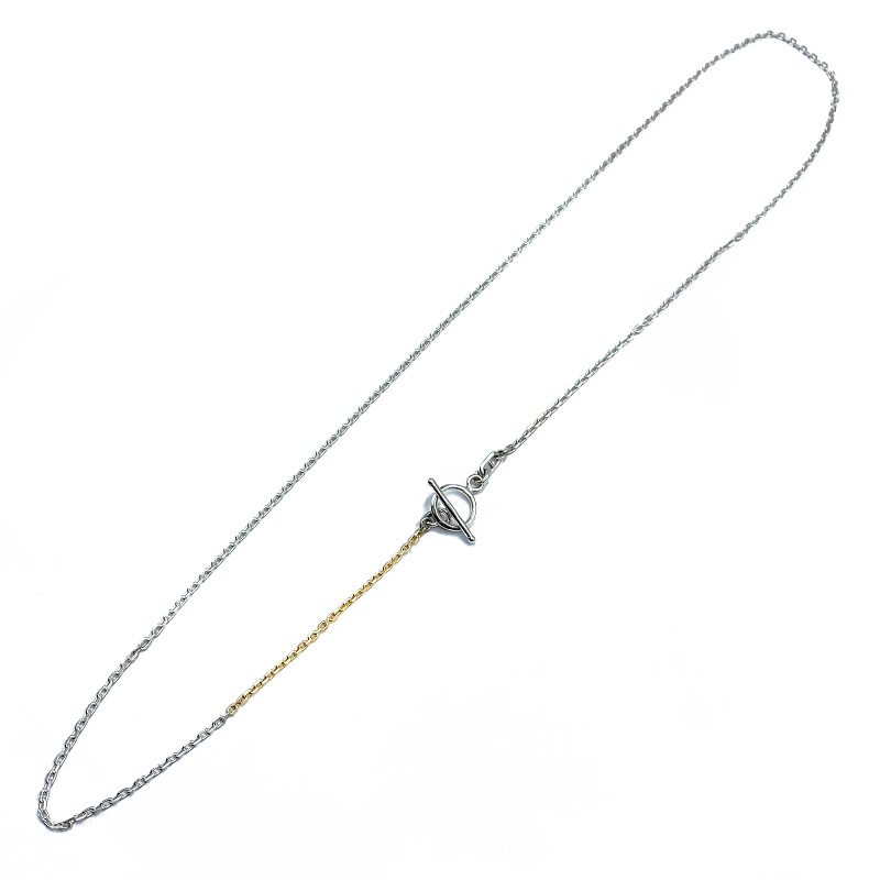 〈 甲府ジュエリー 〉SV925　K18　コンビ　Y字チェーンネックレス　GSV-8003