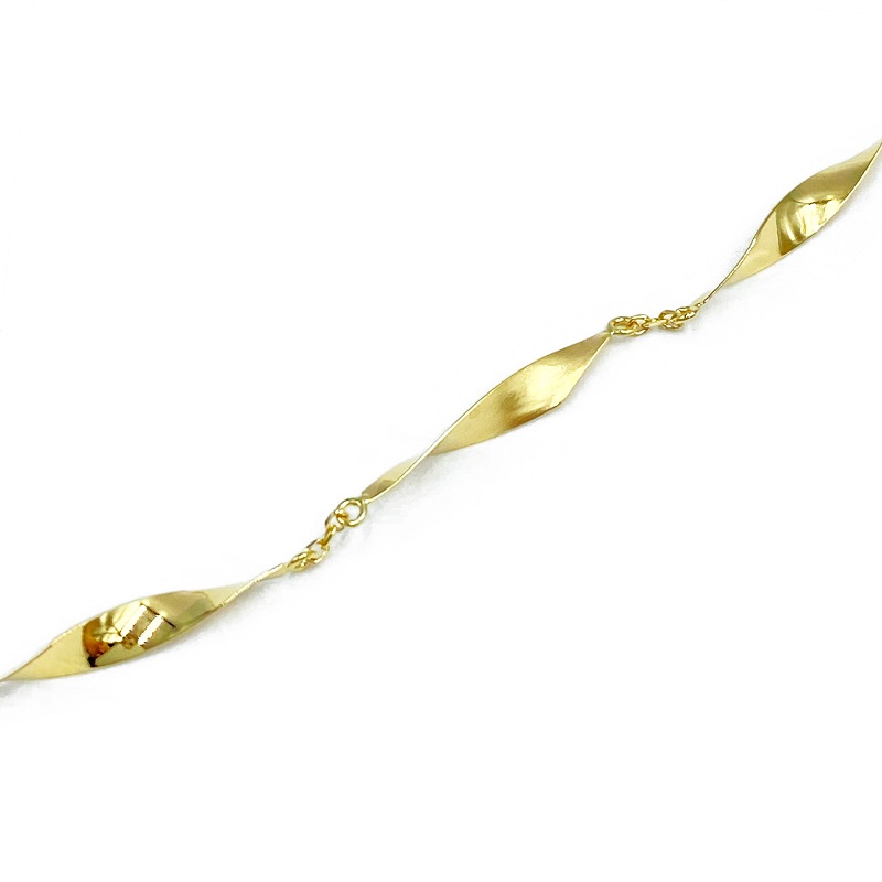 〈 甲府ジュエリー 〉K18　ゴールド　ダブルテクスチャーネックレスGMJ-8018