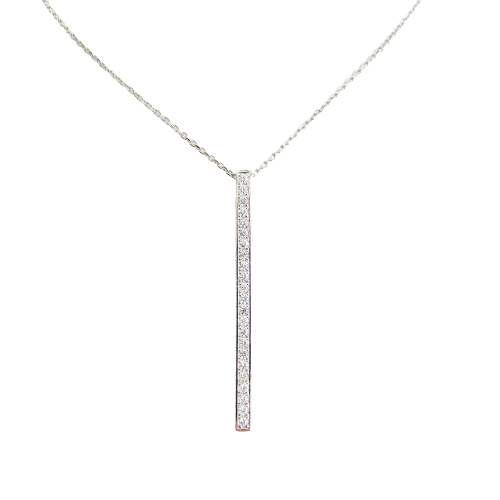 〈 甲府ジュエリー 〉プラチナ製 ハート＆キューピッドダイヤ 1.0ct ロング ロッド ネックレス 【1456716】