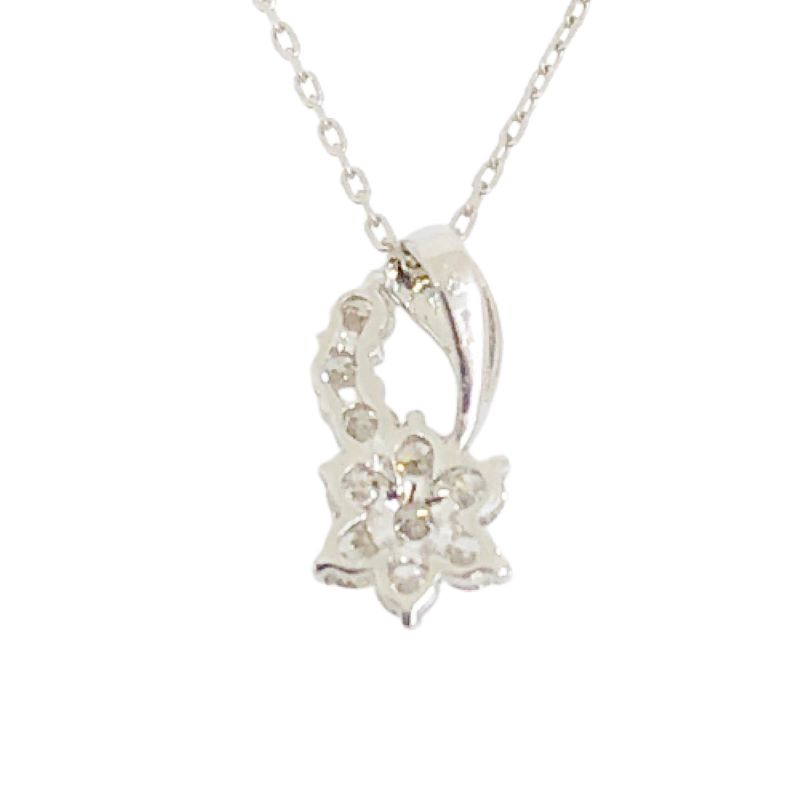 〈 甲府ジュエリー 〉プラチナ製 ハート＆キューピッドダイヤ 0.2ct Happy 10th Diamond ネックレス【1477179】