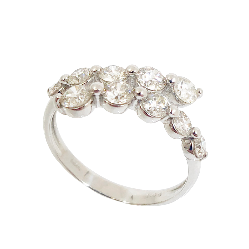 〈 甲府ジュエリー 〉プラチナ製 ハート＆キューピッド Happy 10th Diamond リング 1.0ct ［HKAR0503P]