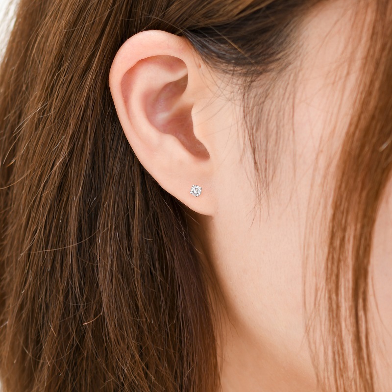 〈 甲府ジュエリー 〉プラチナ Dカラー 0.2ctUP 4本爪 ダイヤ ピアス BPE-02024P