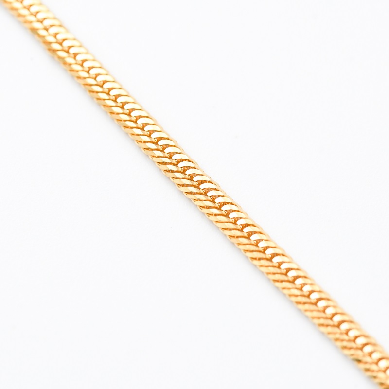 ＜ 甲府ジュエリー ＞K18 喜平 12面トリプル ブレスレット 4.4ｇ 16cm 造幣局検定刻印入 キヘイ チェーン 中折れ金具 メンズ レディース　TK0416S