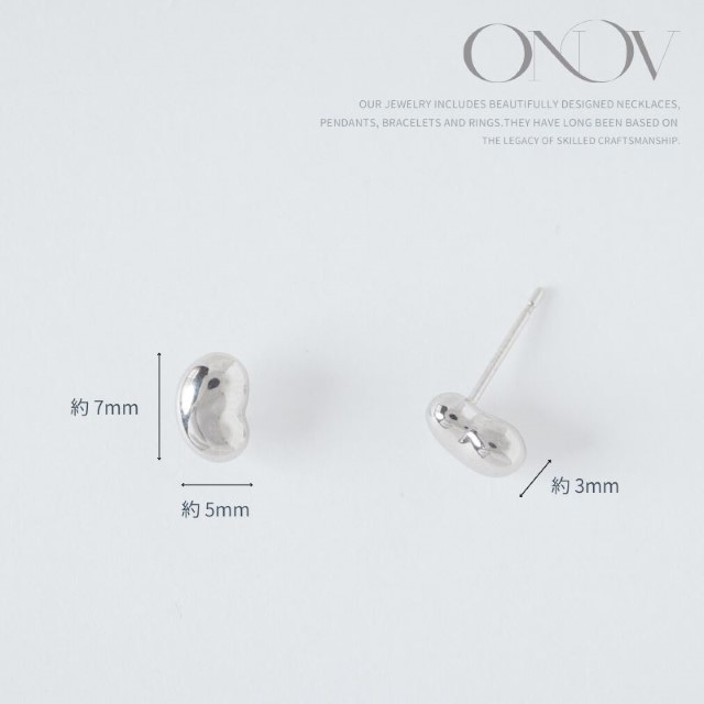 ＜ 甲府ジュエリー ＞【甲府ジュエリー】Pt900プラチナ　豆ピアス（17802238）