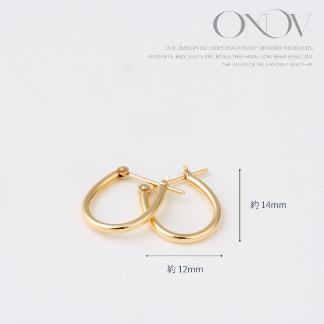 ＜ 甲府ジュエリー ＞【甲府ジュエリー】K18　フープピアス　Sサイズ（15132031）