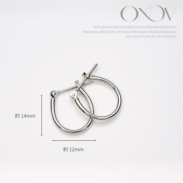 ＜ 甲府ジュエリー ＞【甲府ジュエリー】Pt900　プラチナ　フープピアス　Sサイズ（15132484）