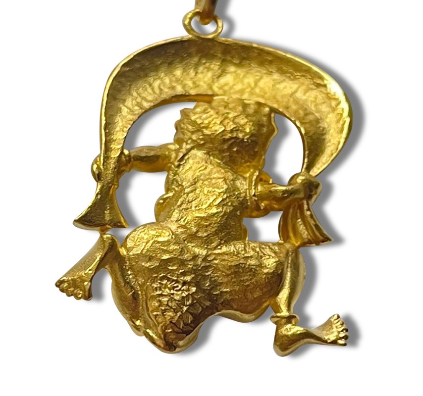 〈 甲府ジュエリー 〉K24 風神ペンダント（15047312）