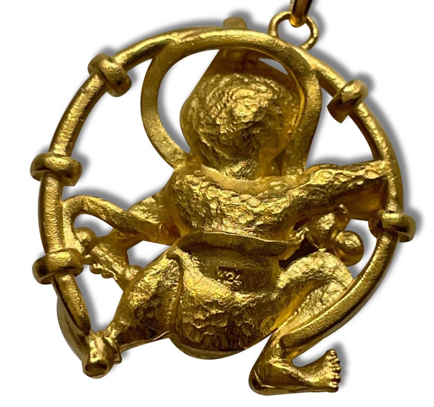 〈 甲府ジュエリー 〉K24 雷神ペンダント（15017510）