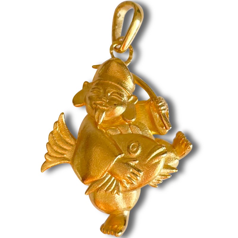 〈 甲府ジュエリー 〉K24 恵比寿様ペンダント（15047314）