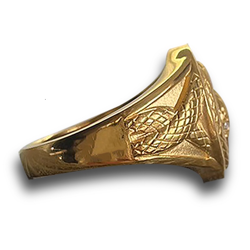 〈 甲府ジュエリー 〉K24 蛇ダイヤリング（15047322）