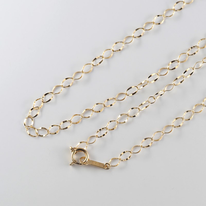 〈 甲府ジュエリー 〉K18 フリル ボリューム ネックレス　14354