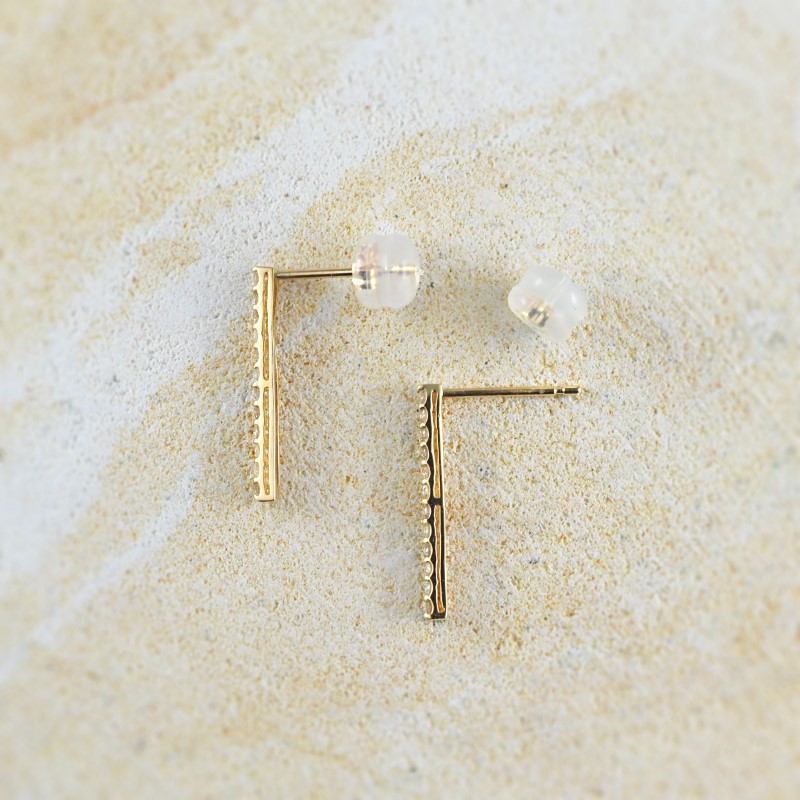 〈 甲府ジュエリー 〉K18 天然ダイヤモンド ピアス　14966