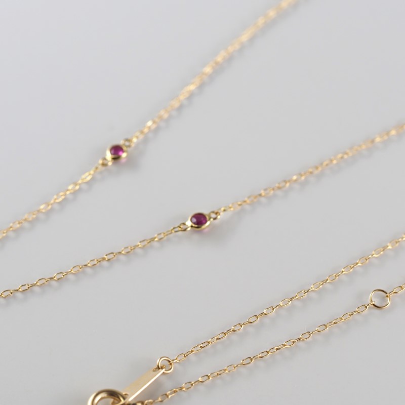 〈 甲府ジュエリー 〉K18 ルビー ネックレス　28537