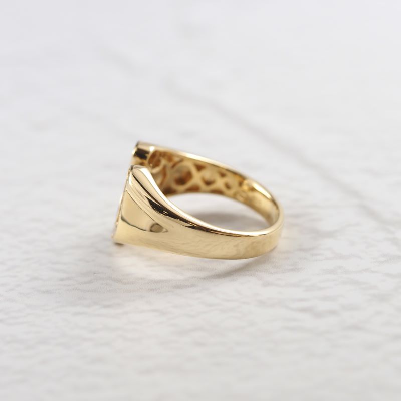 〈 甲府ジュエリー 〉K18 ダイヤ 馬蹄 リング M 26653