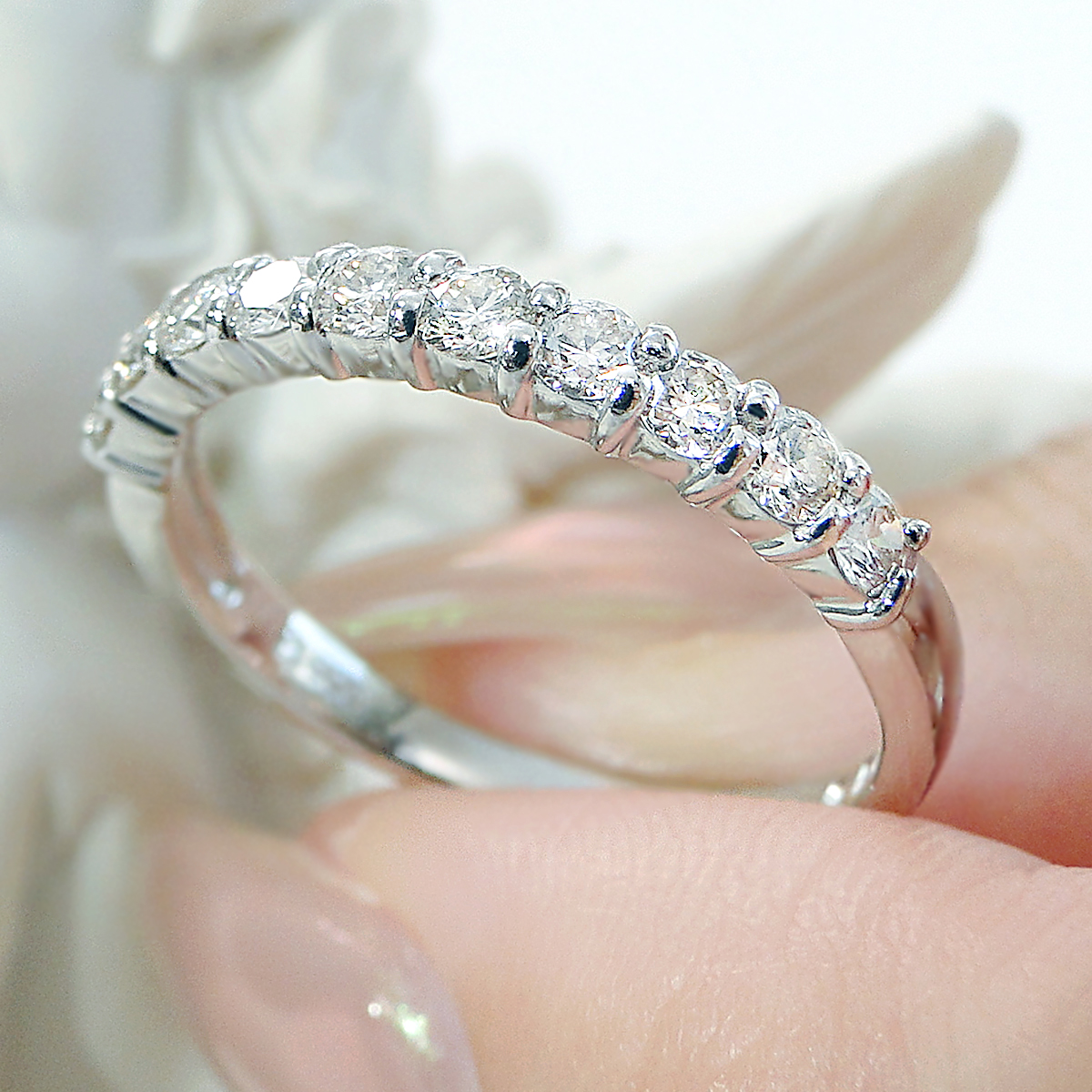 ＜ 甲府ジュエリー ＞Pt ダイヤ（H&C)0.50ct　リング　208730