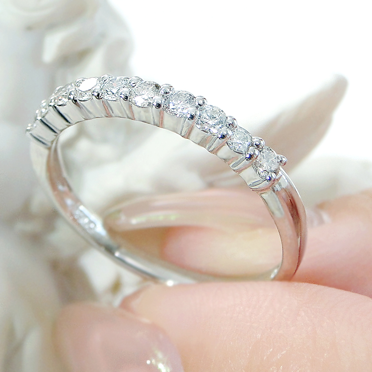 ＜ 甲府ジュエリー ＞Pt ダイヤ（H&C)0.30ct　リング　210117