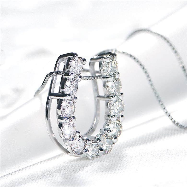 ＜ 甲府ジュエリー ＞Pt ﾀﾞｲﾔ馬蹄1.00ct　PN　325722