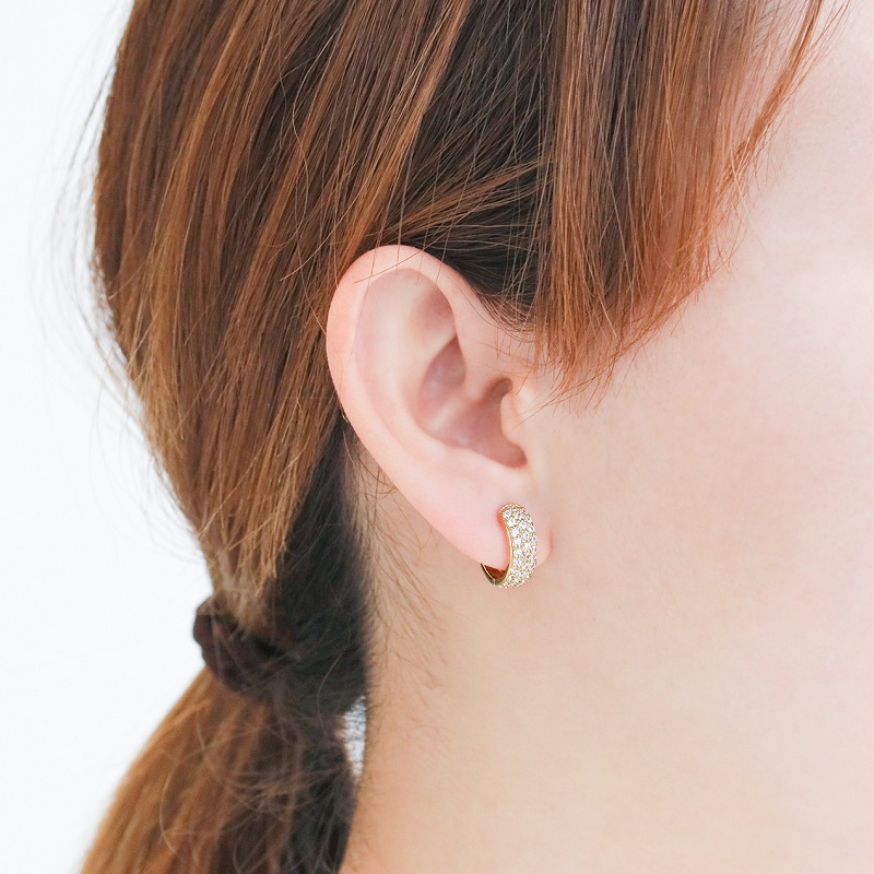 〈 甲府ジュエリー 〉K18イエローゴールド ダイヤモンド1.0ctピアス 43-1382