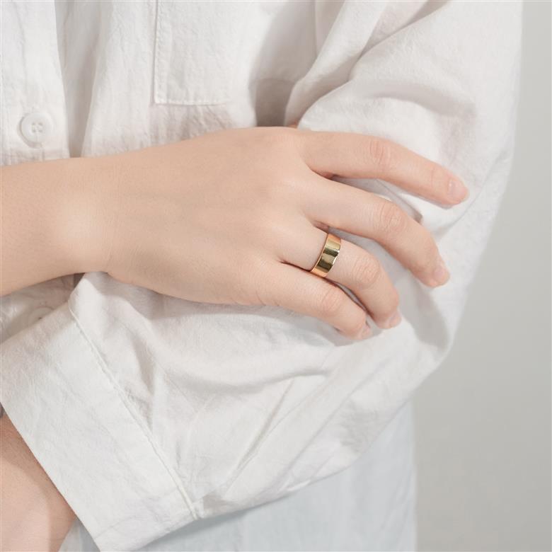 ＜ 甲府ジュエリー ＞K18イエローゴールド シンプルフラットリング 15-5380