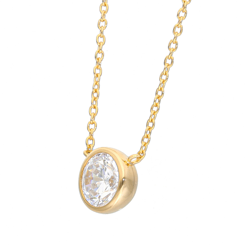 〈 甲府ジュエリー 〉K18 シンプルダイヤモンドネックレス(0.5ct)　60-9577