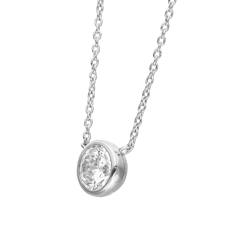 〈 甲府ジュエリー 〉プラチナ シンプルダイヤモンドネックレス(0.5ct)　60-9579