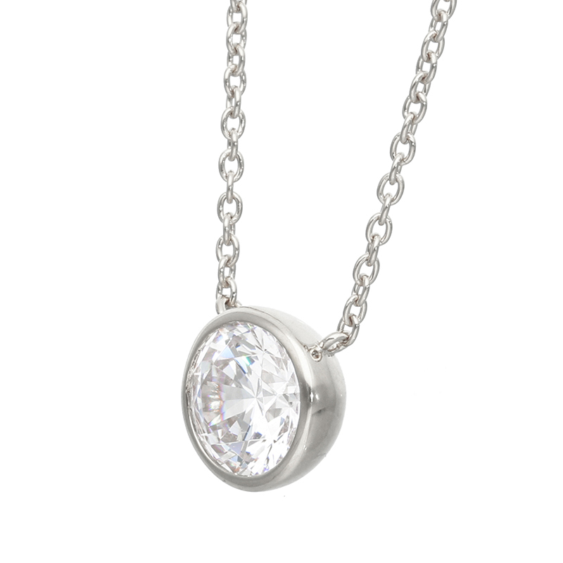 〈 甲府ジュエリー 〉プラチナ シンプルダイヤモンドネックレス(1.0ct)　60-9582