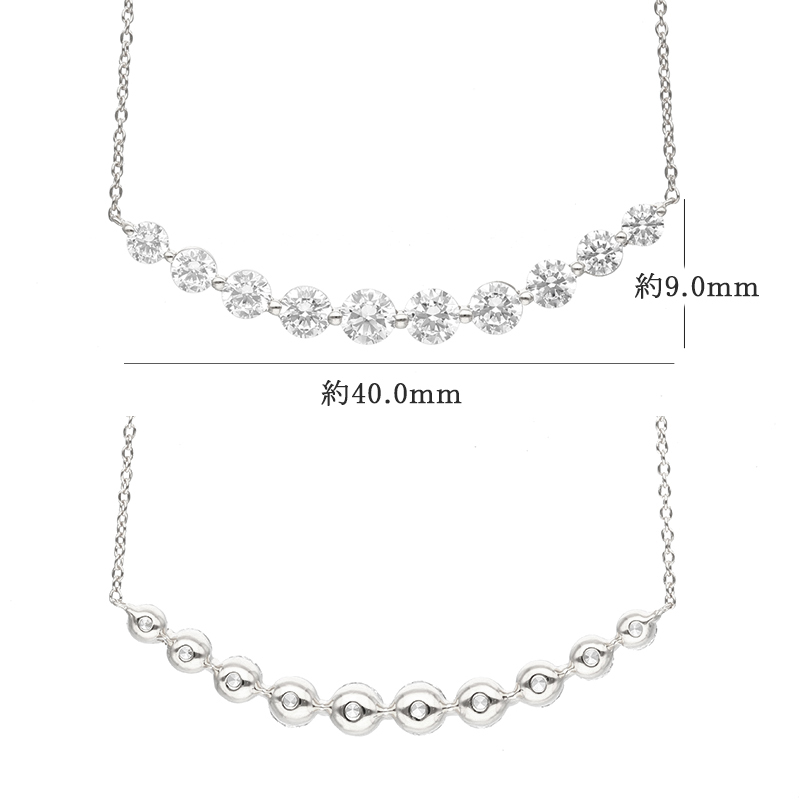 〈 甲府ジュエリー 〉プラチナ ダイヤグラデーションネックレス(1.5ct)　63-8589