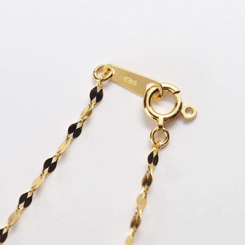 ＜ 甲府ジュエリー ＞K24 pure gold/ピュアゴールド グラデーション ネックレス　0014203