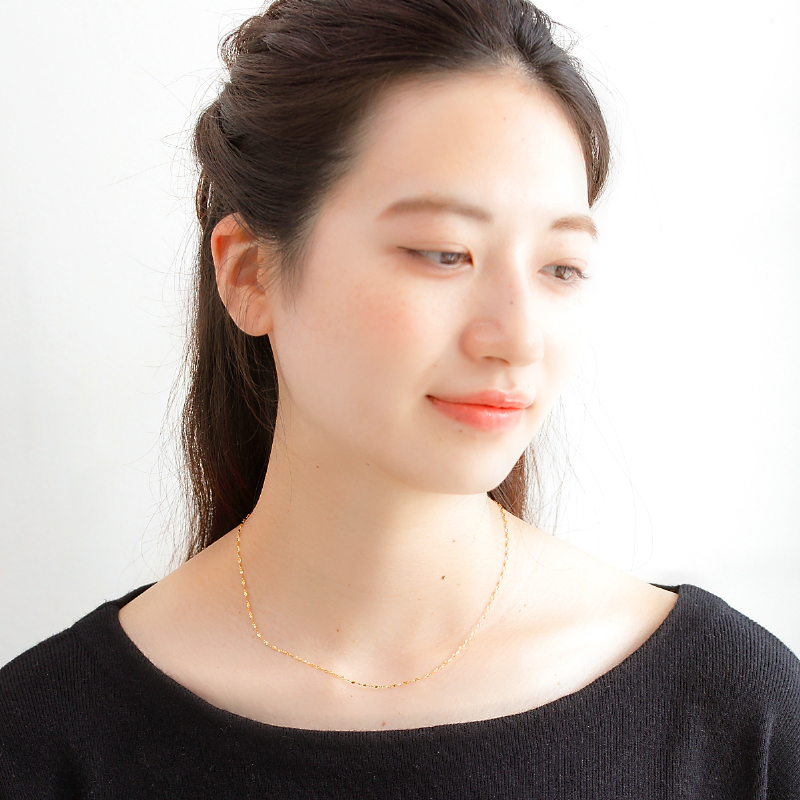 〈 甲府ジュエリー 〉K24 ami/アミ ネックレス42cm　14444