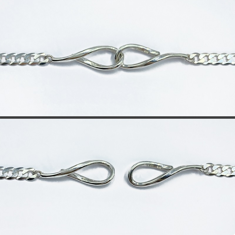 〈 甲府ジュエリー 〉SV925　チェーンネックレス　喜平8面カット　GSV-8002