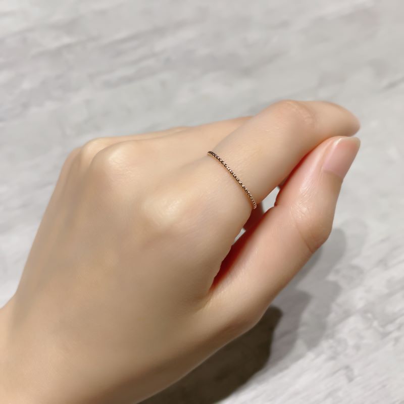 〈 甲府ジュエリー 〉K10　極細ボールリング　GD-6034