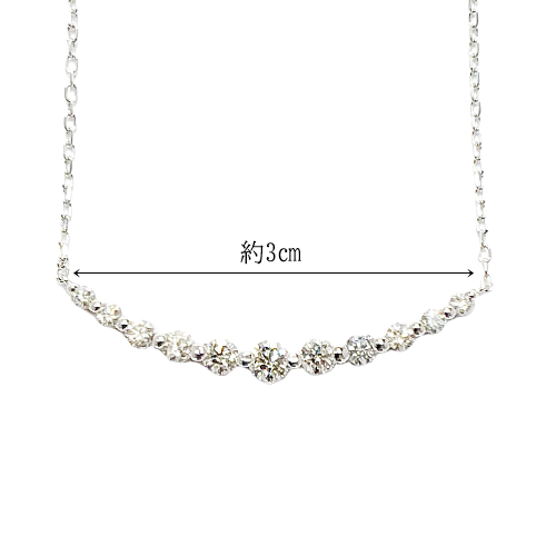 〈 甲府ジュエリー 〉プラチナ製 ハート＆キューピッドダイヤモンド 0.5ct ペンダントネックレス[1468110]