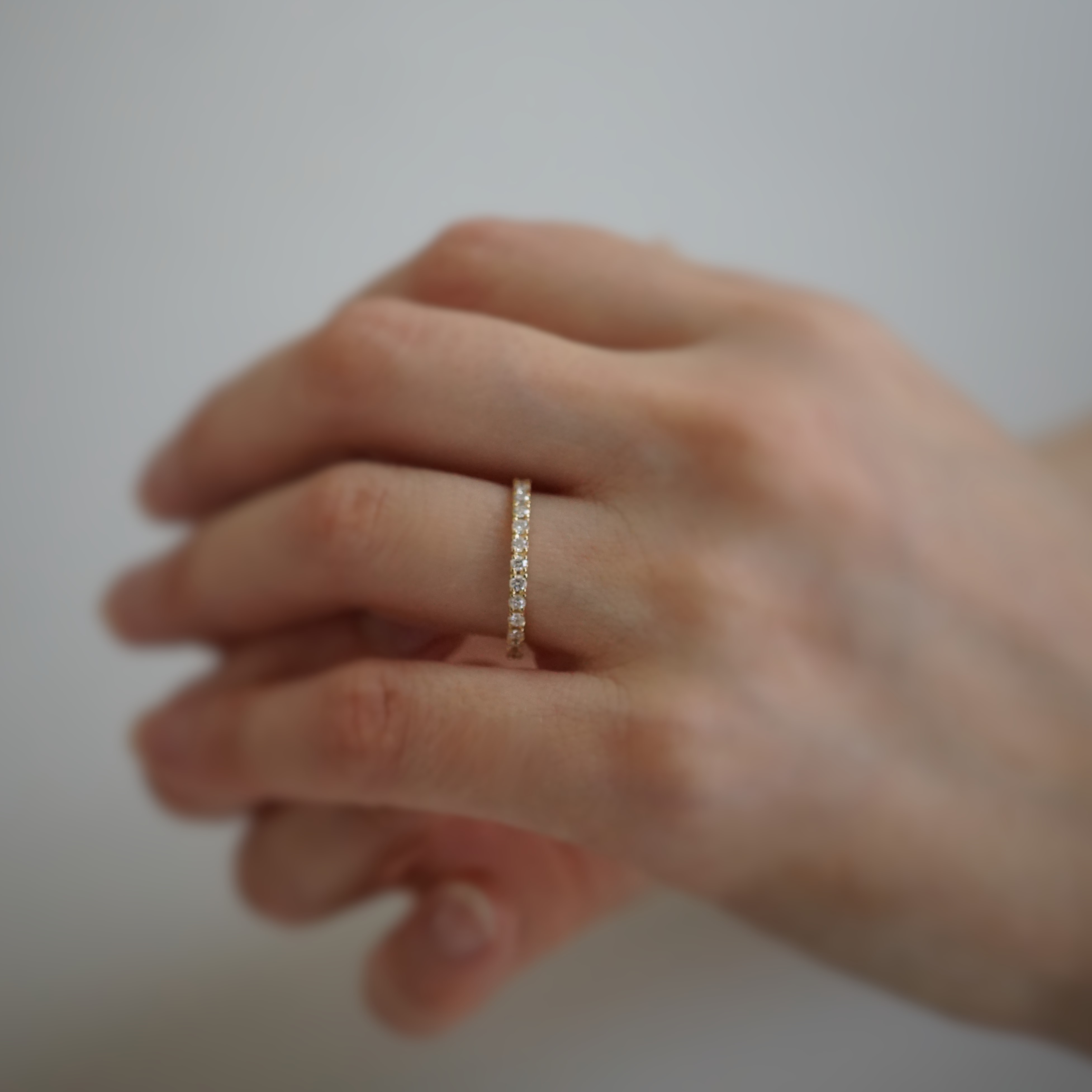 〈 甲府ジュエリー 〉K18YG 0.30ct 6分エタニティリング　ラボグロウンダイヤモンド　LD0063B