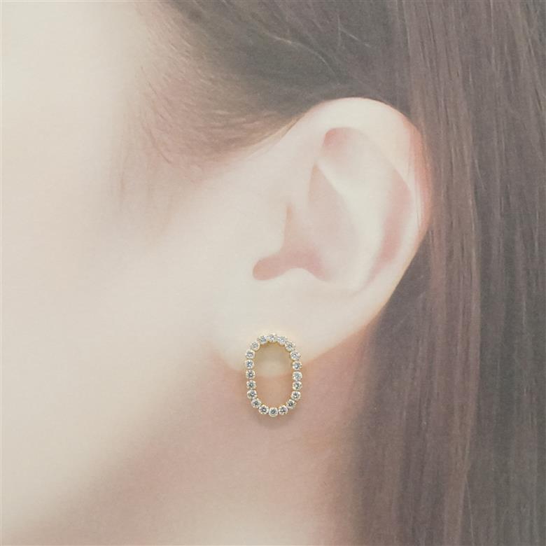 〈 甲府ジュエリー 〉1.0ctテニスピアス Pt900　ラボグロウンダイヤモンド　LD0064A