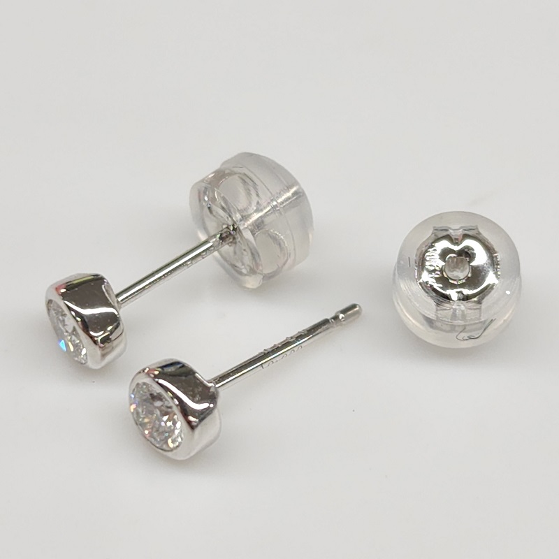 〈 甲府ジュエリー 〉プラチナ Dカラー 0.2ctUP フクリン ダイヤ ピアス BPE-01024P