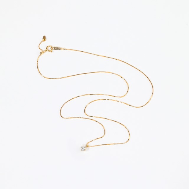 〈 甲府ジュエリー 〉K18 Dカラー 大粒 0.2ct 6本爪 ダイヤ ネックレス BPN-05020K