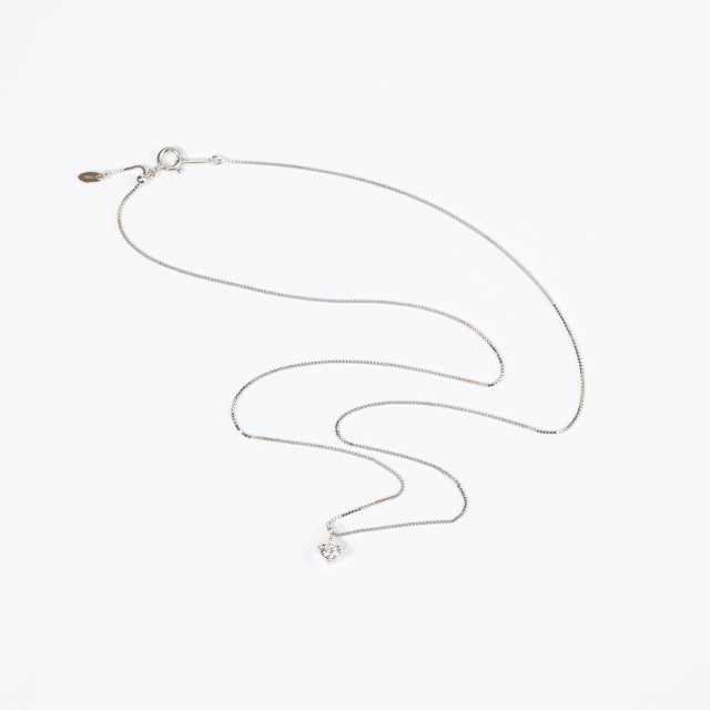 〈 甲府ジュエリー 〉プラチナ Dカラー 大粒 0.2ct 4本爪 ダイヤ ネックレス BPN-04020P