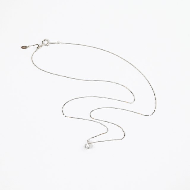 〈 甲府ジュエリー 〉プラチナ Dカラー 大粒 0.2ct 6本爪 ダイヤ ネックレス BPN-05020P