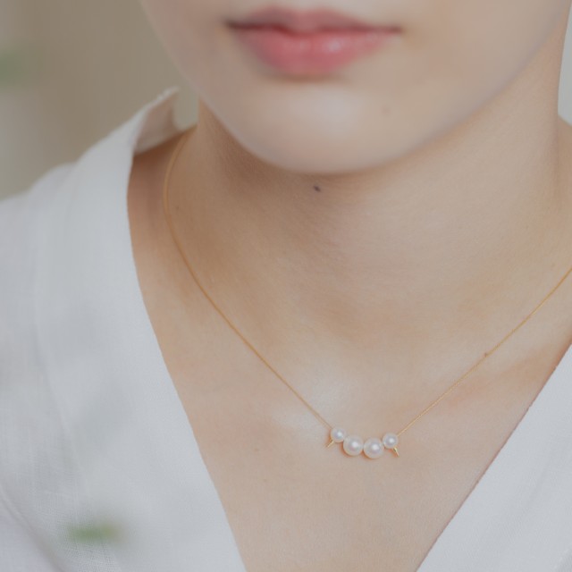 ＜ 甲府ジュエリー ＞【甲府ジュエリー】K18　アコヤパール　ネックレス（73305284）