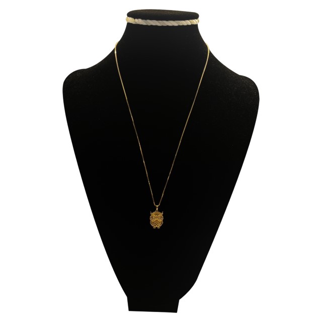 〈 甲府ジュエリー 〉K24　フクロウペンダント（15047313）