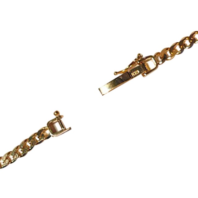 〈 甲府ジュエリー 〉18金6面シングル喜平アンクレット23cm（50043397-23）