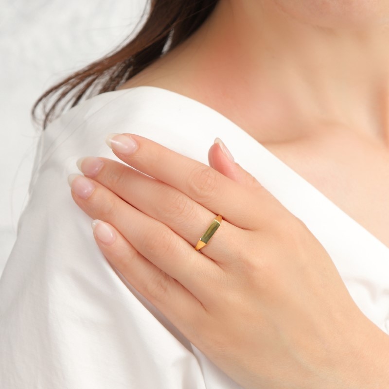 〈 甲府ジュエリー 〉K18 印代の指輪　26867