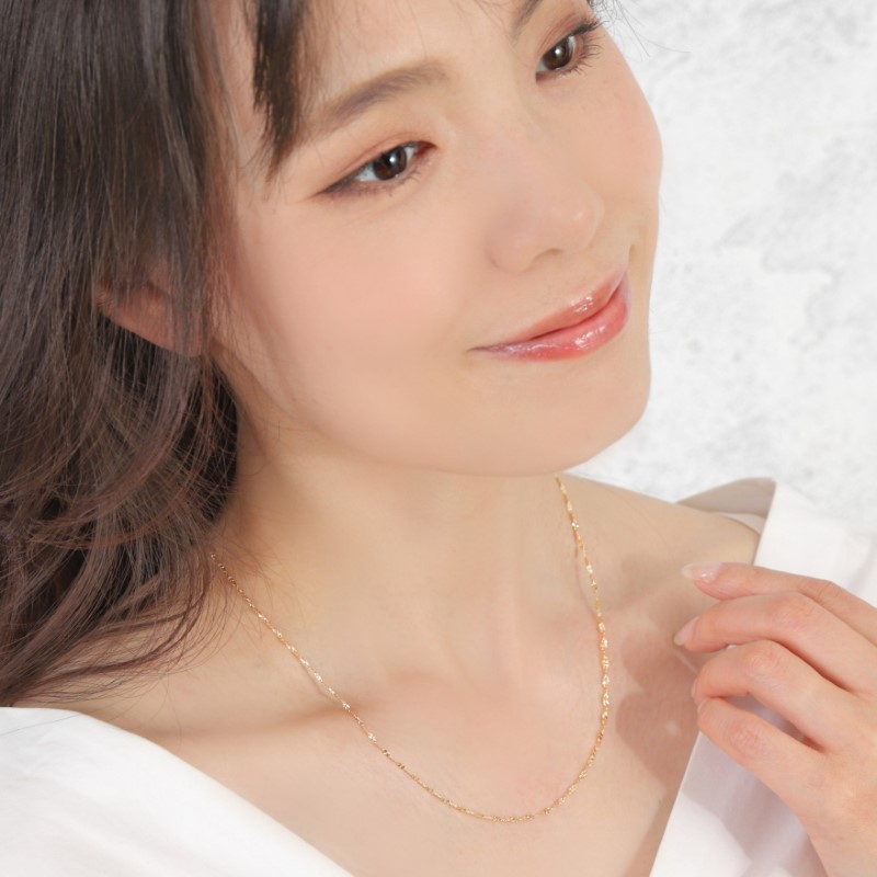 〈 甲府ジュエリー 〉K18 フラワー ネックレス　14355