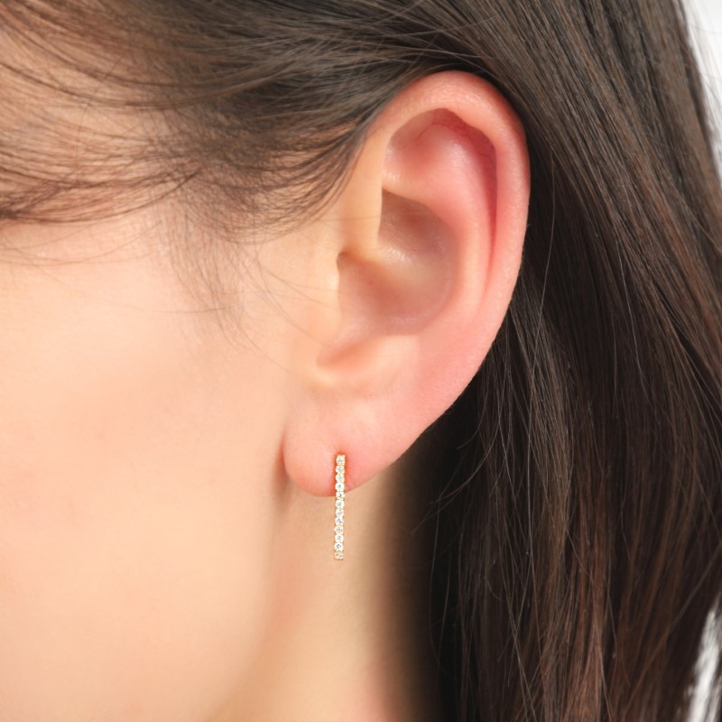 〈 甲府ジュエリー 〉K18 天然ダイヤモンド ピアス　14966