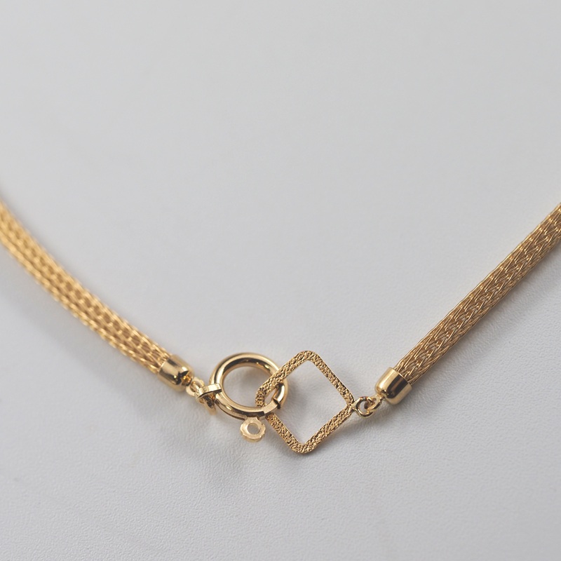 ＜ 甲府ジュエリー ＞K18 メッシュのロープネックレス　14369