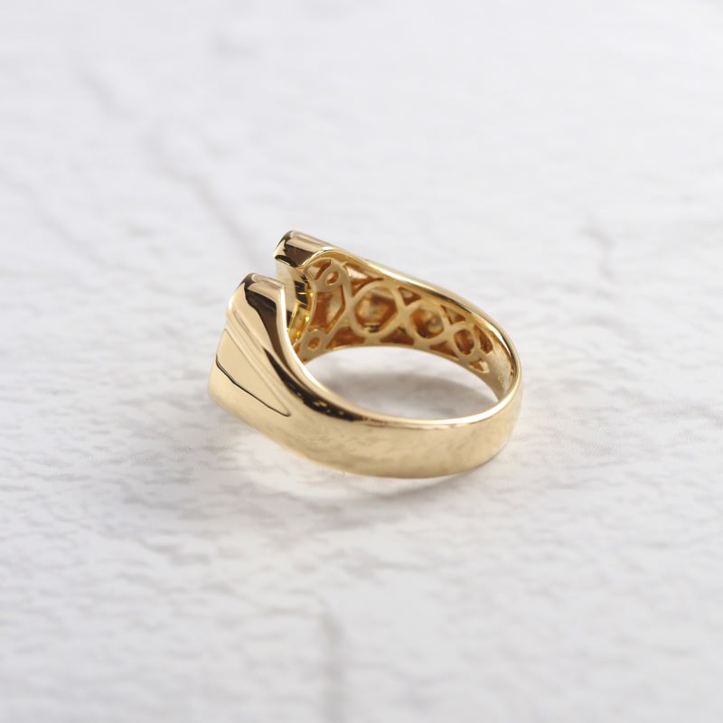 〈 甲府ジュエリー 〉K18 ダイヤ 馬蹄 リング L 26360